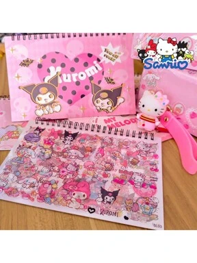 Sanrio كتاب من ملصقات العائلة كويل كارتون Sanrio للحساب اليدوي، 10 بطاقات ألبوم ملصقات جذابة قديمة، مناسبة جدا كهدية مدرسية. ملصقات دفتر كرتون Sanrio الجميلة ، ملصقات زخرفية DIY (الشحن بنمط عشوائي)