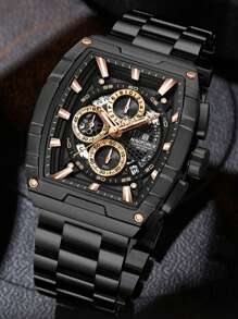 NAVIFORCE NAVIFORCE Watch For Man Tonneau New Style Fashion Travels Outdoors Sport Chronograph Quartz Watch Original Male Gift Clock
