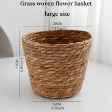 1/3/5 Stücke Grasgeflecht Umarmungsblumen Korb, rustikale Blumen Kunst DIY Blumenarrangement Korb, Grasgeflecht Korb, boho Bauernhausstil Bodenvase Blumendekoration Blumenkorb