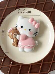 Sanrio Imán de nevera de Sanrio dibujos animados Hello Kitty, de estaño, tablón de anuncios magnético decorativo de resina 3D, imán adhesivo de gato, apto para decoración, uso diario, pequeños regalos de fiestas.