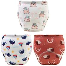 5pcs Reusable Baby Potty Training Underwear, Comfortable Breathable Thin Anti-Leak Cloth Diapers For Newborn Baby Boys Girls, Washable, Breathable Training Pants, Leakproof, Unisex, All Season Infant Clothing - Elegant Printed Patterns, Great Gift For Every Baby - Multicolor - View 59