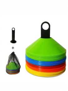 10pcs/Set Soccer Training Cones, Flat Marker Discs, Obstacle Bollards, Drill Sign Markers