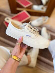 Easy Calce Moda Slip On Beige Linen Casual Comfortable Sneakers - Beige - View 2