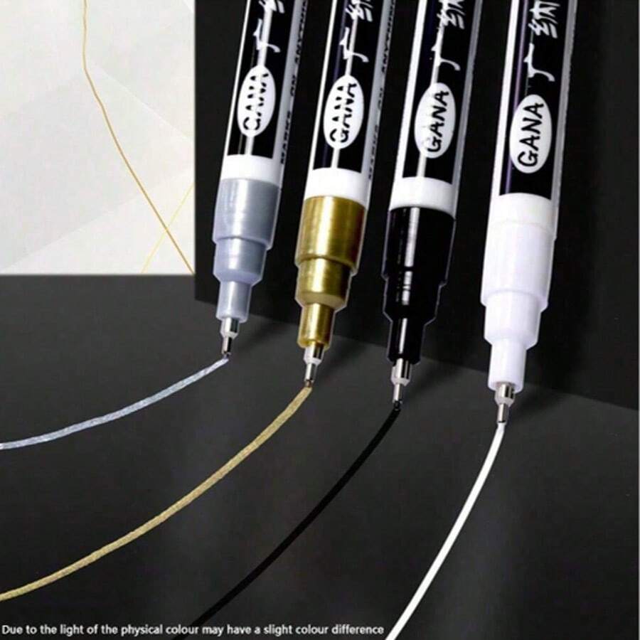 1/4/8 件 0.7 毫米细尖防水永久性记号笔 - 适用于卡片、海报、马克杯、木材、塑料、玻璃和金属表面 - 用于绘画、绘图和标记 - 彩色 - 查看 1