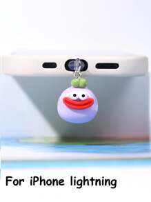 1/5pcs Funny Cartoon Vegetable Series Charging Port Dust Plug, Creative Cute Fashion Unique Broccoli, Scallion, Corn, Eggplant, Carrot Shaped 3D Resin Pendant, Transparent Silicone Smartphone Earphone Tablet Kindle Dust Plug Accessory Decoration Charm, Phone Charging Port Decor Pendant, Suitable As Small Gift, Waterproof Anti-Dust For IPhone Lightning/Type-C, Protect Phone Charging Port Firmly