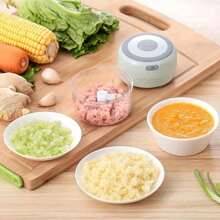 JMMO Electric Mini Garlic Chopper With A Capacity Of 8.45 Ounces, USB Charging, Meat Blender And Garlic Grinder. It Is A Powerful Tool For Crushing Ginger And Vegetables, With A Switch And Thickened Design.
