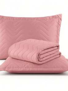 2-Piece Single Bedspread – Light, Soft And Ready To Use! - 乾枯玫瑰色 - 查看 2