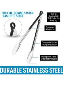 1 szt. Szczypce do grilla, ekstra długie szczypce do grilla, stalowe szczypce metalowe do gotowania, grillowania, barbecue/bbq, bufetu