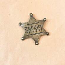 1pc Unisex Retro Western Cowboy Hat, Bronze Hexagon Star Decor, Soft Hat, Outdoor Party Hat, Suitable For Outdoor Riding, Travel, Photography, Sun Protection, Spring/Summer - Vintage Star Cowboy Hat - View 8