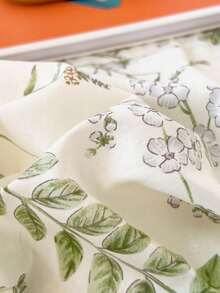 1 bộ gồm các họa tiết hoa, lá, tươi tắn và đơn giản, chất liệu thoáng khí, chống xù lông, dùng cho nệm, ga trải giường và mũ, dành cho bé trai và bé gái, học sinh, trang phục ký túc xá, cỡ giường đơn, giường đôi, giường cỡ Queen và giường cỡ King. - màu xanh lá - Xem 5
