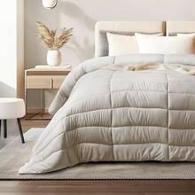 Dreamlab Edredón Acolchado para Toda Estación. Relleno de Microfibras Recubiertas con Gel. Lavado aáquina. Usar como Edredón o con Funda Duvet. Hipoalergénico. (Grafito, Individual 162 x 223cm) - 02 - Azul Mezclilla Jaspeado - Ver 12