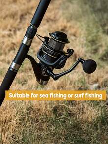 Goture 1pc Long Throw Reel - Large Capacity, Super Large Wire Cup, Smooth And Durable Wire Without Jamming, Saltwater Surfing And Fishing