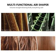 UKLISS Secador de Cabelo 7 em 1 | Escova de Ar Quente, Auto Encaracolamento e Alisamento | Motor Profissional de 110 mil RPM | Estilo Rápido em 30s | 7 Cabeças Intercambiáveis | Conjunto de Presentes do Dia dos Pais + Prime Day | Pronto para Viagem no Verão (Preto)