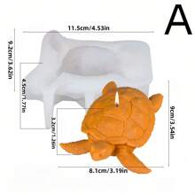 1-Piece Turtle Series Silicone Mold For DIY 3D Turtle Scented Candles, Gypsum Diffuser Stone Decorations, And Handmade Soap Making