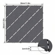 LILIIN Balcony Tiles, Anthracite, 11 Pieces - 1㎡, 30x30 Cm, Terrace Tiles With Wood Grain Look, Weatherproof With Drainage Function, Click Tiles Terrace, Weatherproof Slabs For Balcony, Twill / Straight - Anthracite - View 8