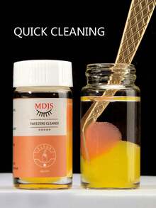 1瓶15毫升睫毛延长镊子清洁液，用于清洁睫毛夹，内含液体胶水卸除剂和2个海绵球，用于假睫毛胶水卸除（海绵球颜色随机搭配）。 - 無色 - 查看 2