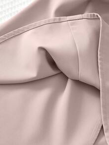 Gaun Tanpa Lengan dengan Kerah Warna Kontras untuk Anak Perempuan, Gaya Manis & Imut, Cocok untuk Dipakai di Musim Panas - Berwarna merah muda - View 8