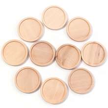 10pcs/Pack Vintage Wooden Round Cabochon Tray, 12/20/25/30mm Jewelry Making Base, Desktop Decor, DIY Craft Supplies - Wooden Base - View 12