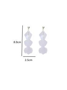 1 Pair Rose Petal Exaggerated Design Long Earrings, Slimming Face For Women, Suitable For Daily & Holiday Wear