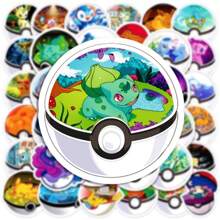 pokemon 50Pcs Cute Cartoon Anime Pokemon Stickers Kids Toys Kawaii Poke Ball Pikachu Decals Skateboard Laptop Waterproof Sticker Room Decor Wall Decor Wall Stickers Wall Sticker