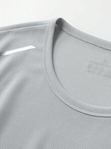 5pcs/Set Men's Quick Dry Sports T-Shirts, Workout Activewear, Vibrant Colors, Comfortable Breathable, Moisture-Wicking, Suitable For Running And Other Sports - Beige - View 3