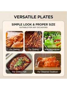 MiLaiWP Extra Large Plaque de Cuisson en Acier Inoxydable Robuste - Plat de Cuisson Rectangulaire Épais et Anti-Adhésif pour Desserts, Pains et Fruits de Mer - Idéal pour le Grill, les Buffets et les Repas de Fête, Compatible avec Four Portable avec ou sans Couvercle, Convient pour Rôtir, Cuire du Poisson et des Légumes, Lavable au Lave-Vaisselle (Poignées, 41 x 8 x 24 cm)