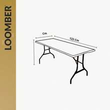 Mesa Plegable Blanca de 122 cm para exterior - Blanco - Ver 5