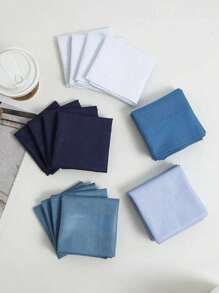 10 Packs Of Pure Color Classic Polyester Absorbent Handkerchiefs, Soft And Comfortable For All Seasons, Small Square Handkerchiefs For Elderly Women To Wipe Sweat, Gifts For Good Friends