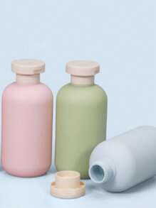 1set/3pcs Leak-Proof Travel Bottle Set - Refillable Shampoo, Conditioner, Lotion And Soap Container With Portable Storage Bag For Cosmetics And Beauty Products Back To School