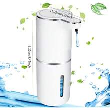 380 ml automatischer Seifenspender, wiederaufladbar, berührungslos, integrierter hochpräziser Smart-Sensor, 4 einstellbare Stufen, für Badezimmer, Küche, Büro, für Badezimmer, Küche - Weiss - Übersicht 5