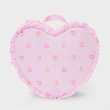 Girls' Mini Heart Shaped Ruffle Backpack - Cat & Jack ™️ : Structured, Adjustable Strap, 5+ Years - 1 - View 6