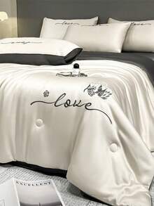 1 件梦幻蝴蝶夏季被子 - 柔软亲肤 100% 超细纤维，奢华刺绣床上用品，带有蝴蝶和花卉图案，可双面使用，四季被子，可机洗