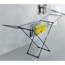 Séchoir pliable à ailes multiples, séchoir à linge intérieur/extérieur suspendu, support de séchage pour vêtements haute capacité et robuste, sèche-linge multifonction avec barres spacieuses, structure triangulaire solide