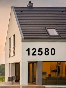 1pc 0-9 Free Combination Digital House Number, Metal Address House Number, Durable Home Address Number Plate, Wall Mounted Email Number, Home Decoration, Entrance Decoration, Garden Decoration, For Outdoor, Garage, Door, Email Decoration, Metal Wall Art, Halloween Thanksgiving Christmas, Decoration Gifts