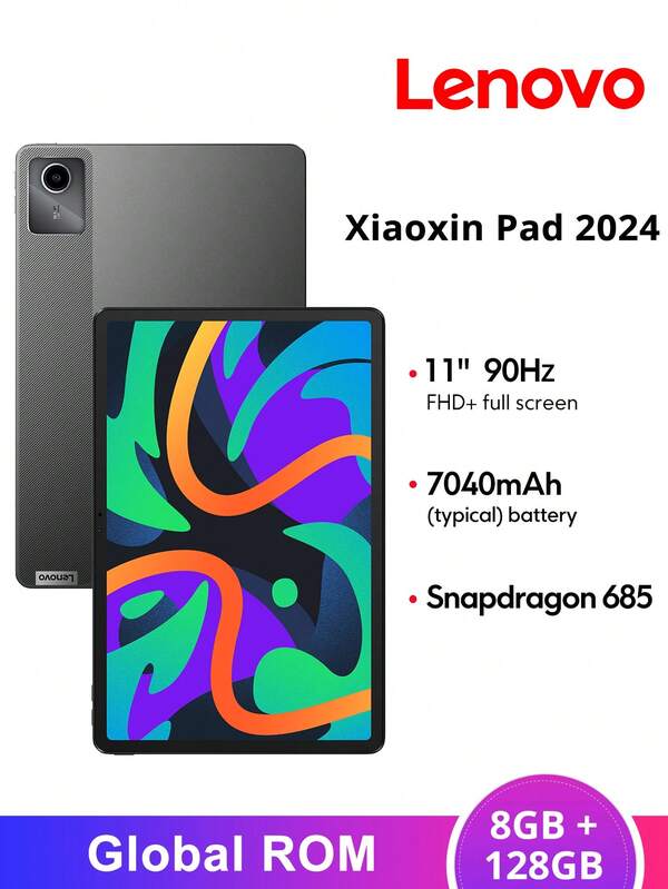 Lenovo Lenovo Xiaoxin Pad 2024 Global ROM 6GB+128GB/8GB+128GB 11 Inches Screen 1920x1200 Screen Resolution Qualcomm Snapdragon 685 Android System 7040mAh Battery