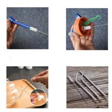 10 Peças Escova de Limpeza Reutilizável para Canudos - Limpador de Aço Inoxidável 304 para Canudos de Vidro, Silicone, Metal, Bicos de Bule, Garrafas Pequenas