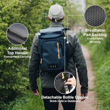 SPARTER Mochilaérmica aislada a Prueba de Fugas, 33/45 latas, 2 Compartimentos aislados, Bolsaérmica portátil, Ligera, para Viajes en la Playa, Camping, Almuerzo para Hombres y Mujeres - Gris oscuro-33 lata - Ver 7