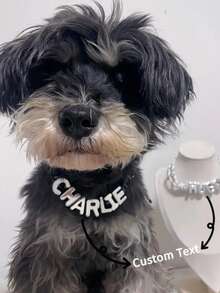 Personalisierte Hundehalsband-Kette - Verstellbarer Acryl-Buchstaben-Metall-geflochtener Seilhalfband, geeignet für kleine, mittlere und große Hunde - Anpassbares, strapazierfähiges und bequemes Hundehalband, Personalisiertes Hundehalband | Modisches Hundezubehör | Strapazierfähiges Haustierhalband, Personalisierter Hundekragen, perfektes Geschenk für Freunde, Valentinstag - Verschiedenfarbig - Übersicht 2