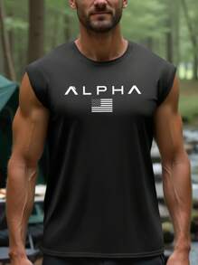 Men's Athletic Wide Shoulder Tank Top, Quick-Dry Breathable Fabric, Suitable For Home Workouts, Camping, Summer Outdoor Activities, Multipurpose Design To Meet Various Training Needs