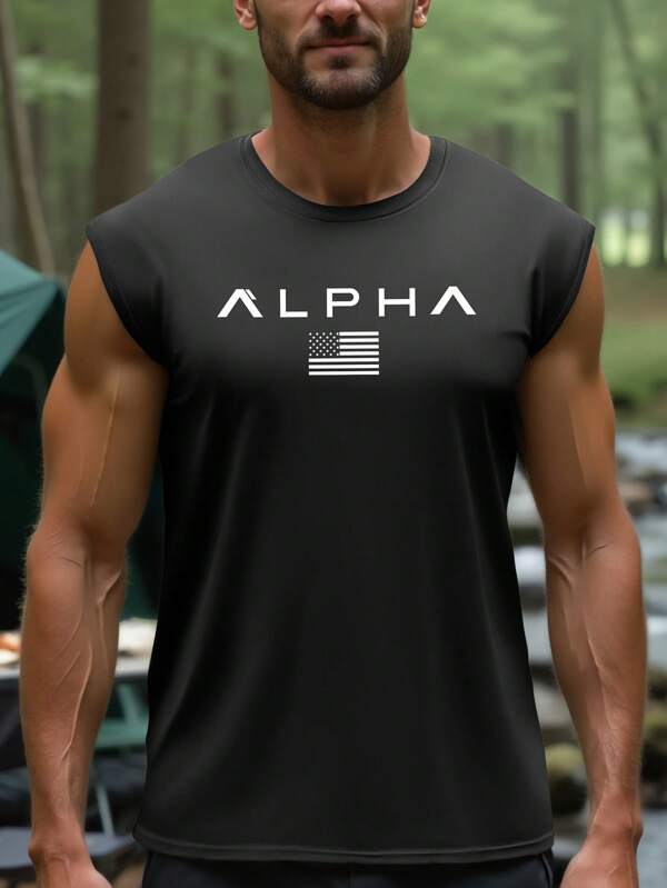 Men's Athletic Wide Shoulder Tank Top, Quick-Dry Breathable Fabric, Suitable For Home Workouts, Camping, Summer Outdoor Activities, Multipurpose Design To Meet Various Training Needs