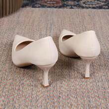 "French-Style Black Point Fine Heels | Stylish High Heel Shoes For Office Ladies" - colorante de arroz glutinoso - Ver 3