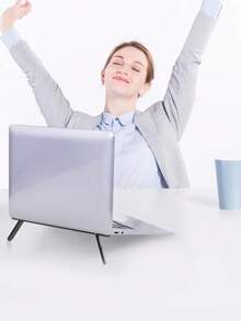 1pc Universal Laptop Tablet Stand, Hanging Plastic Folding Portable Stand, Easy To Increase Height And Heat Dissipation - Multicolor - View 3