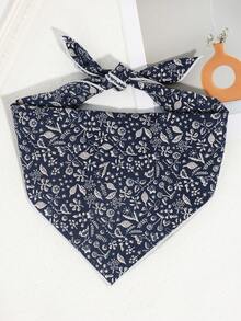 1 件男士时尚碎花植物佩斯利随机印花波西米亚风手帕，适合日常外出、旅行、派对搭配