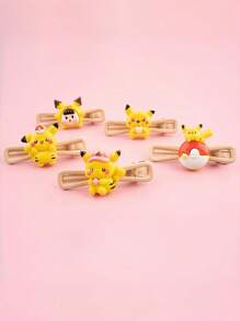 pokemon Accesorio para el cabello con pinza estilo serie Pokémon, adorable dibujo animado de Pikachu, Jenny y Tortuga