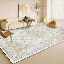 Nueva alfombra de gran área, patrón personalizado desgastado, estilo bohemio retro, artesanía de tejido de alta densidad, superficie antideslizante y resistente a la decoloración, duradera, partículas antideslizantes en la parte inferior que mejoran la fricción. Adecuada para decoración en la entrada, el baño, la cocina y otros espacios. - Multicolor - Ver 3