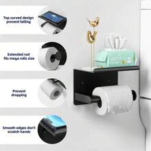 1 peça de suporte de papel higiênico de aço inoxidável, suporte para rolo de papel higiênico, caixa de guardanapos de hotel, montagem na parede sem furos, para banheiro de volta às aulas