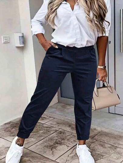 Women's Plus Size Casual & Comfortable Jogger Pants, Versatile