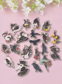 15 pezzi, charm scuri per orecchini, collane, portachiavi, portachiavi, accessori decorativi per gioielli. Crea i tuoi gioielli. Accessori pendenti. Accessori per la creazione di gioielli di Ognissanti. Accessori per gioielli fai-da-te glamour. Artigianato e regali quotidiani