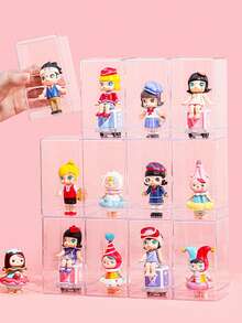 12pcs/6pcs/3pcs Blind Box Storage Display Box, Single Blind Box Toy Display Cabinet, Can Be Stacked, Transparent Desktop Doll Storage Box, Dustproof Transparent Figure Display Box, Suitable For Mini Figures, Small Statues, Plush Toys, Etc., Gifts For Birthdays And Graduations