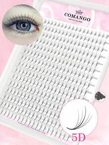 CoMango 300Fans C/D 5D Wispy Premade Fans Eyelash Extension 0.07MM Pointy Base Faux Mink Spikes Lashes Wispy 3D Russian Volume Individual Lash Extension - 黑色 - 查看 2